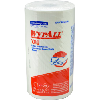 WYPALL*  X80  INDU 6 Rollos x 80 Paños Blanco (42 x 28 cm) REF.  30163166 - 30242848