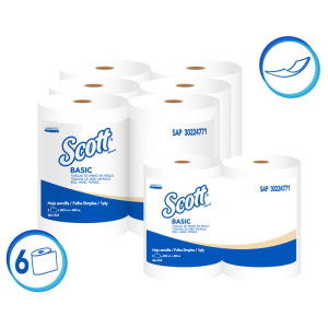 TOALLA ROLLO DE MANO SCOTT® BASIC SLIM ROLL1P 3X2 X 200mts REF. 30224771