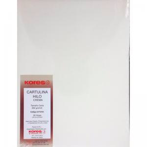 CARTULINA HILO CARTA  CREMA * 100 (200 Gr)