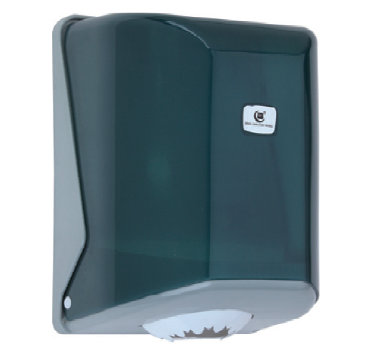 DISPENSADOR TOALLA ROLLO ESPIRAL NEGRO TRANSLUCIDO *TORMES