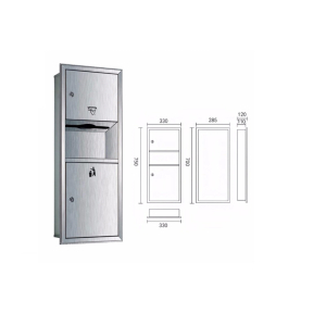 GABINETE DE ACERO INOX. PEQUEÑO (MEDIDA: 750x300x125mm)