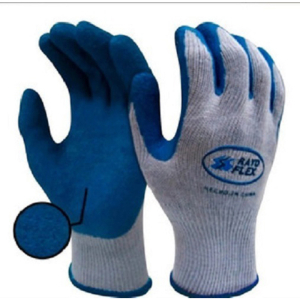 GUANTES C-BAÑO DE LATEX AZUL RAYO FLEX  1*12*10