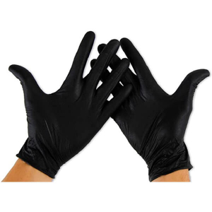 GUANTE DE NITRILO NEGRO  XL  1*10*100
