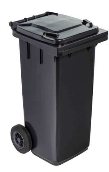 CONTENEDOR DE BASURA NEGRO C-RUEDAS 240 Lits *TORMES