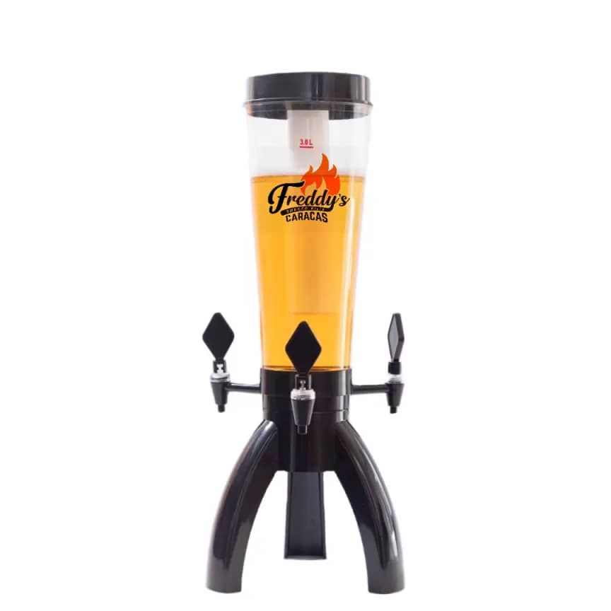 DISPENSADOR NC/CR BEBIDAS  3 Lts / 3 GRIFOS/LUZ LED/TUBO HIELO Ref. A219