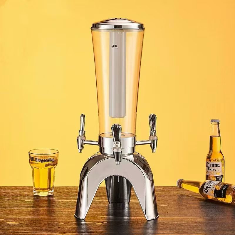 DISPENSADOR NC/CR BEBIDAS  3 Lts / 3 GRIFOS/LUZ LED/TUBO HIELO Ref. P18