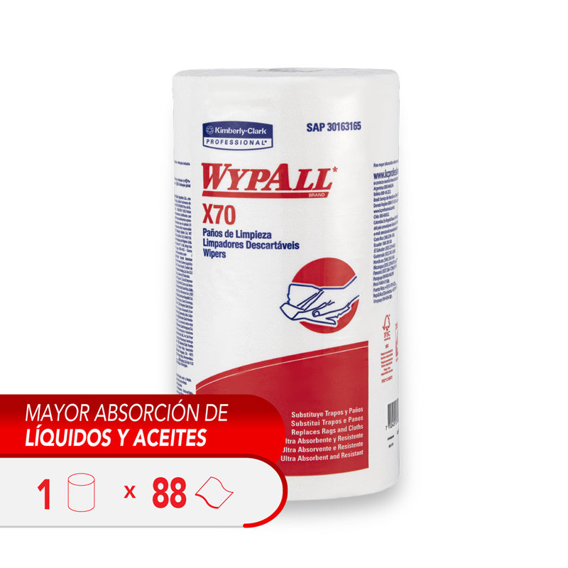 WYPALL*  X70 IND REGULAR (1* 6 * 88 HJ  Med. 42 5 x 28 2 cm) Ref. 30163165  - 30242860