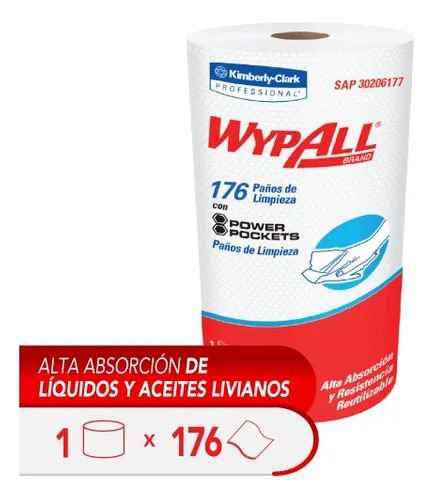 WYPALL*  X60 INDU 4 Rollos x 176años Blanco REF.  30206177 - 30242870