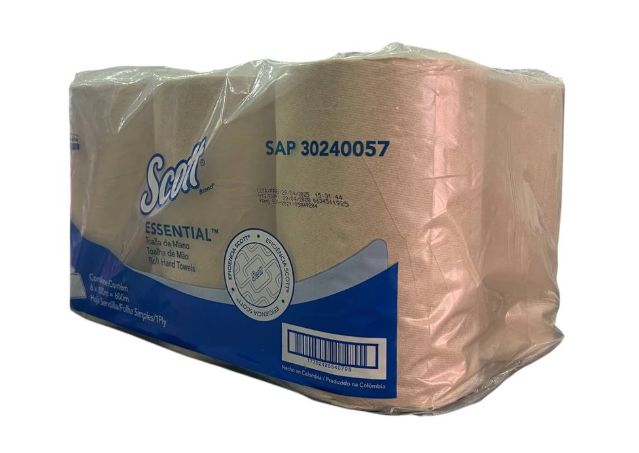 TOALLA ROLLO DE MANO SCOTT® ESSENTIAL NATURAL 1P 1X6X100mts SKU-30240057