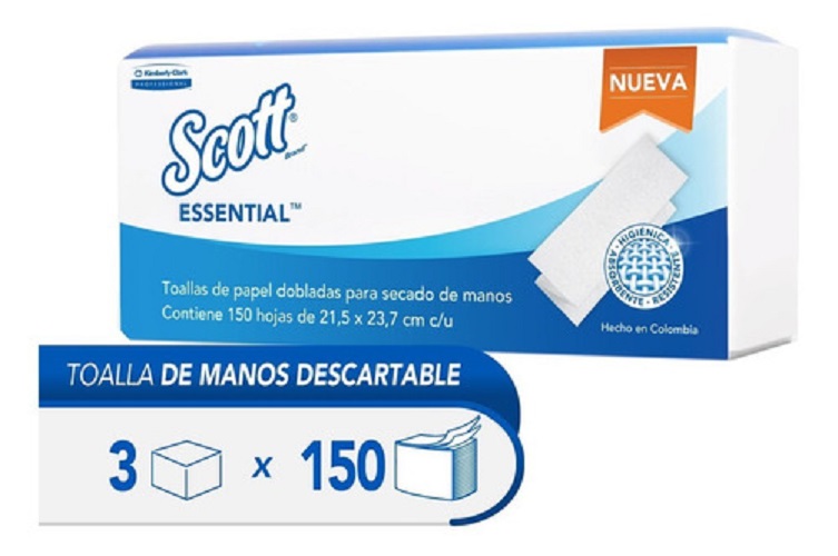 TOALLA MULTIFOLD SCOTT® AIRFLEX  BAG 25 x 150 en Z Blanca-  SKU. 30240602