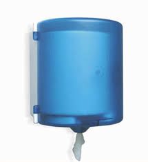 DISPENSADOR TOALLA ROLLO ESPIRAL AZUL TRANSLUCIDO *TORMES