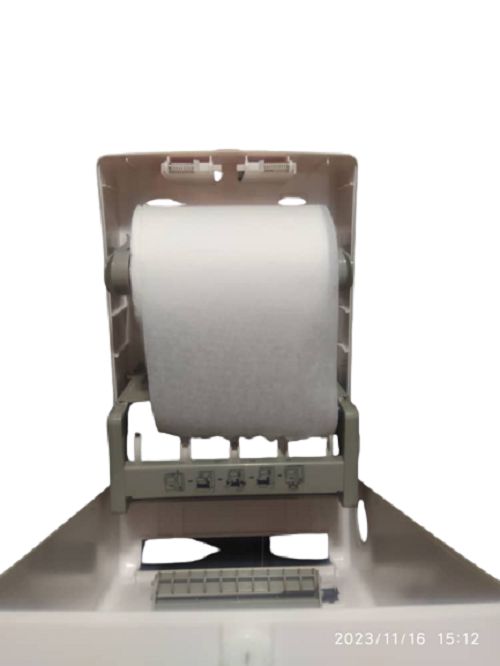 DISPENSADOR  TOALLAS ROLLO SEMI MANUAL BLANCO *TORMES
