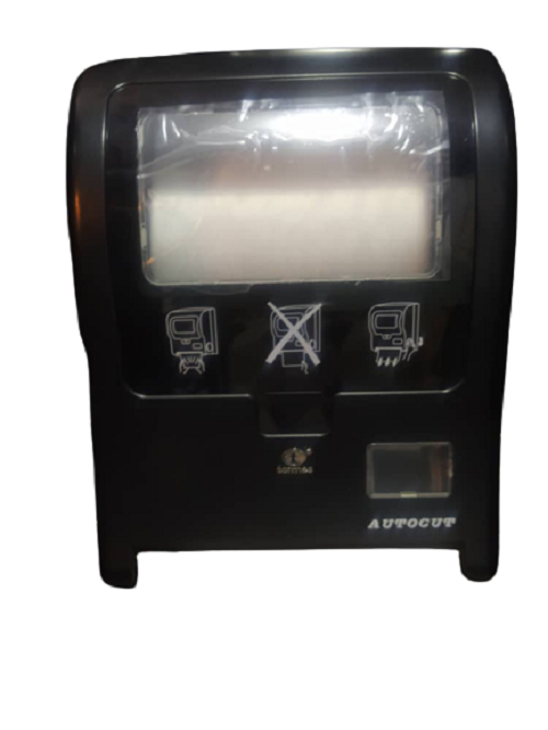 DISPENSADOR  TOALLAS ROLLO SEMI MANUAL NEGRO *TORMES