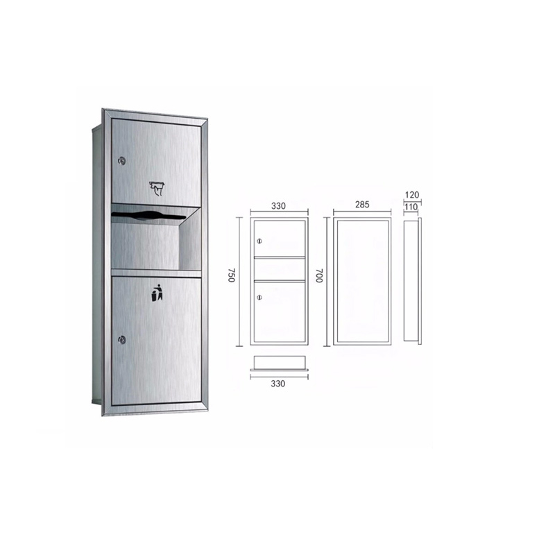 GABINETE DE ACERO INOX. PEQUEÑO (MEDIDA: 750x300x125mm)