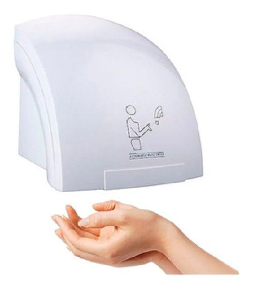 Secador de Manos Plastico  BLANCO de Sensor.  Voltage:110V Input Power:1200W Frequency: 50Hz