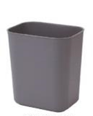 PAPELERA RECTANGULAR PLASTICA COLOR AZUL 12 Lits *TORMES